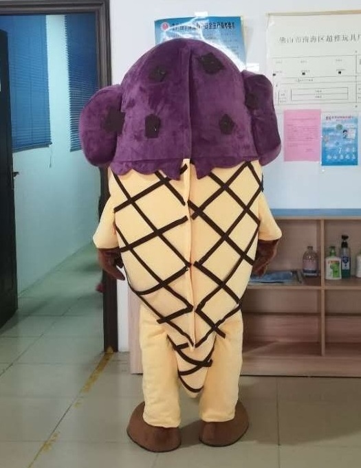 High Quality Ice Cream Mascot Costume Custom Fur Cartoon Character Sweet Ice Cream Mascot For Campaign Promotion