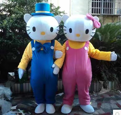 Wholesale Tv&Movie Custom Adult Size Mascot Character Plush Cartoon Cute Hello Kitty Mascot Costume For Sale