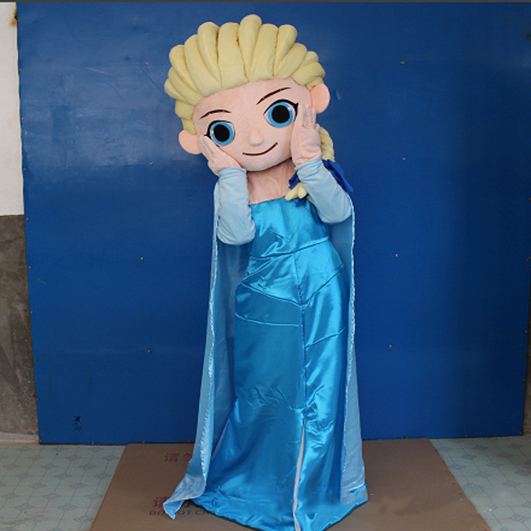 Popular Mascot Costume Cartoon Character Elsa Olaf Mascot Costume Snow Cosplay Suit For Adults