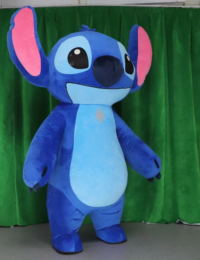 Popular cartoon character inflatable Stitch mascot costume for adult costume