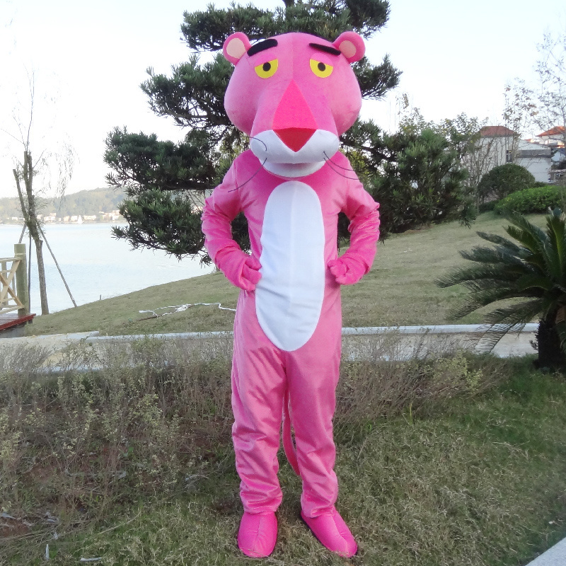 Customized The Popular Pink Panther Animal Cartoon Tiger Mascot Costume For Carnival Parade