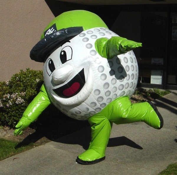 1.8m Inflatable Mascot Costume Inflatable Golf Ball Costume For Cosplay Event Party