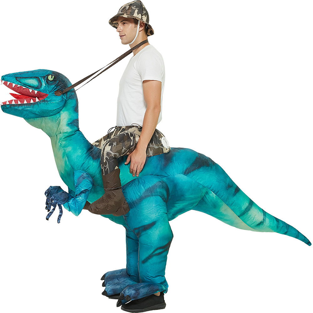 150-180cm Adult Unisex Funny Dress Halloween Party Walking Dinosaur Costumes Inflatable Ride On Dinosaur Costumes