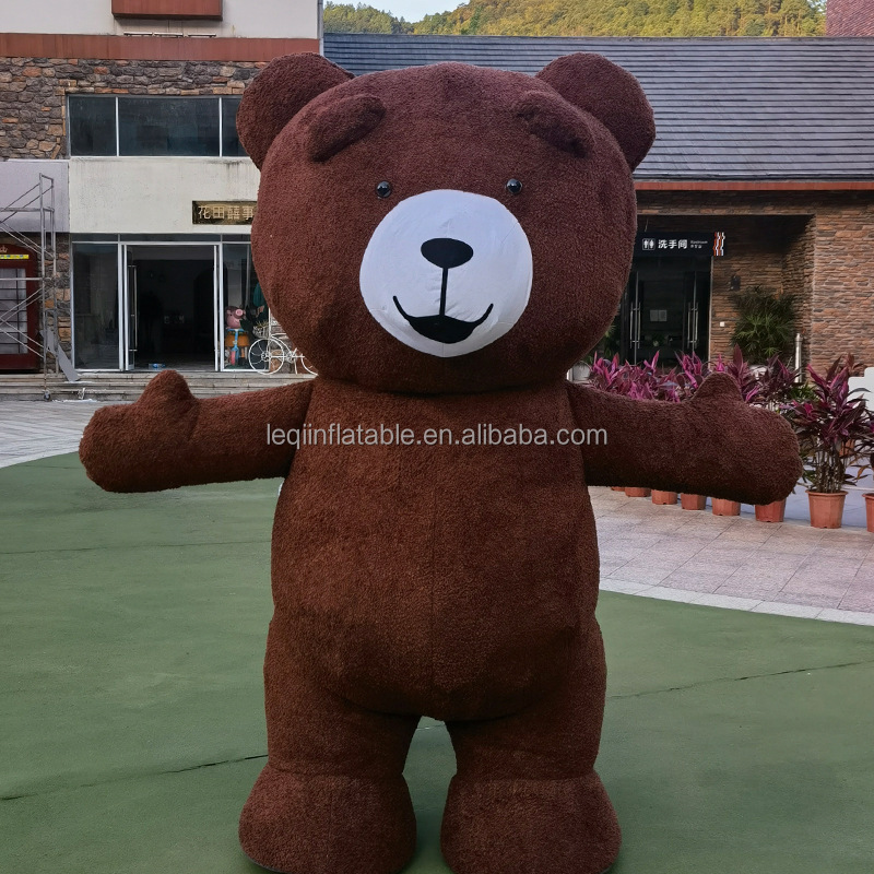 2m High Funny Teddy Bear Inflatable Costume Gonflable Cosplay Mascot Costume Mascotte Animal Mascote For Adult Performance