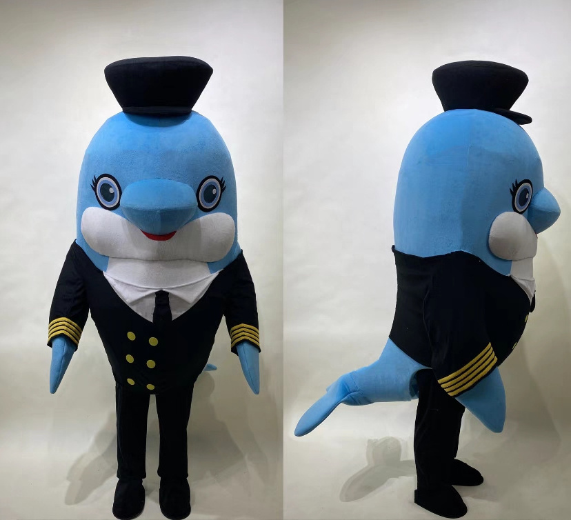 Event Party Cosplay Adult Dolphin Mascot Costume Ocean Theme Suits For Sale