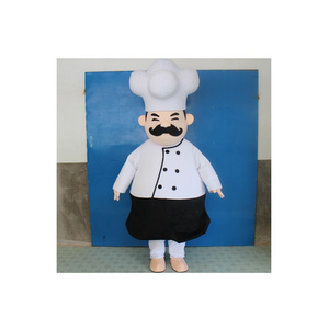 Custom Size Plush Material Fat Man Chef Costume With Chef Hat For Cosplay Adult Unisex Chef Mascot Costume For Sale