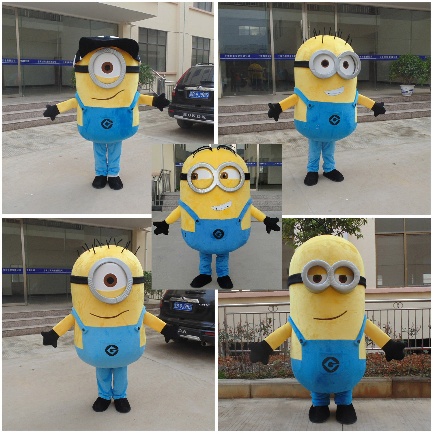 Popular Funtoys Walking Mascot Costume Cartoon Character Minions Mascot Costume For Adults