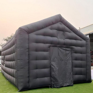 Outdoor events blow up night club party tent black inflatable nightclub tent