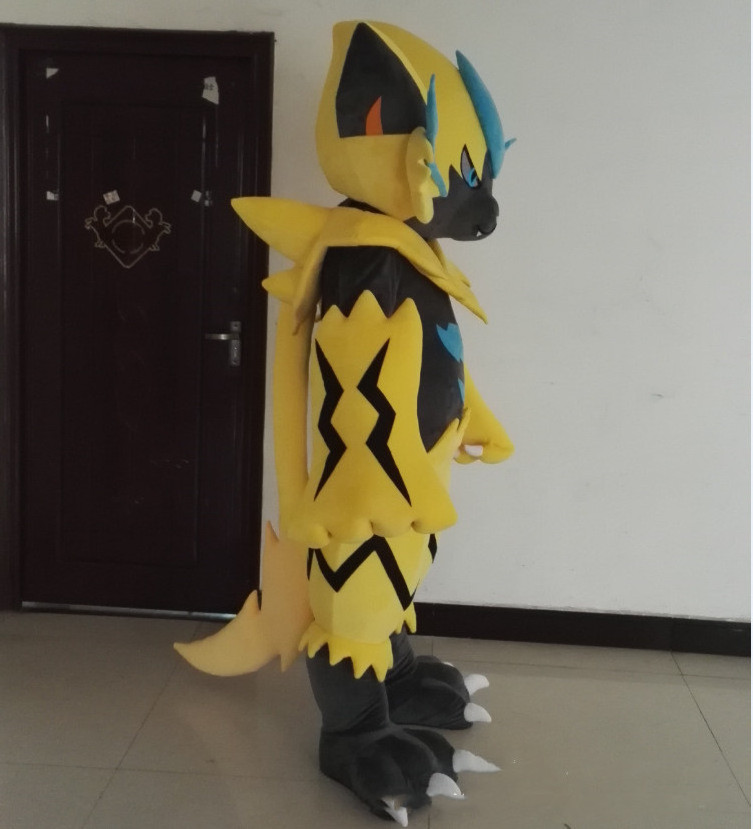 Realistic Zeraora Monster Mascot Costume Cosplay Party Game Dress Advertising Carnival Halloween Xmas Easter Festival For Adult