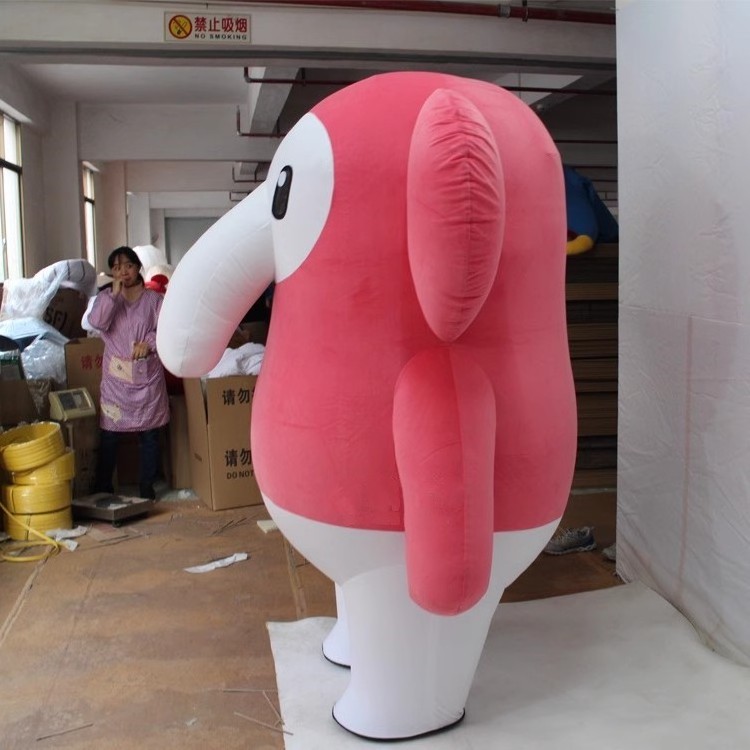 Custom Animal Carnival Dress Suit Fur Elephant Costume Inflatable Mascot Costume For Adult Halloween