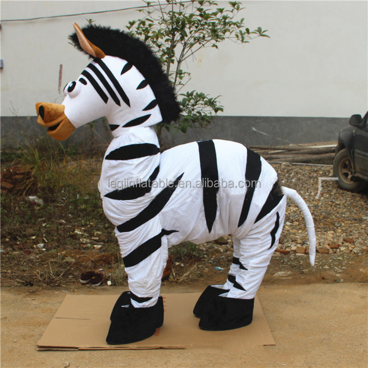 Wholesale 2 Person Horse Zebra Animal Cartoon Mascot Costume For Adult