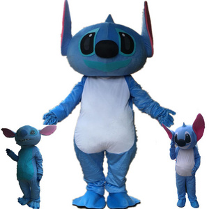 Funny Lilo And Stitch Mascot Costume Cartoon Character Fur Mascot Cosplay Suit For Festival Parade