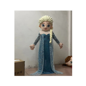 Commercial Cute Elsa Princess Anna Princess Olaf Mascot Costume For Adult