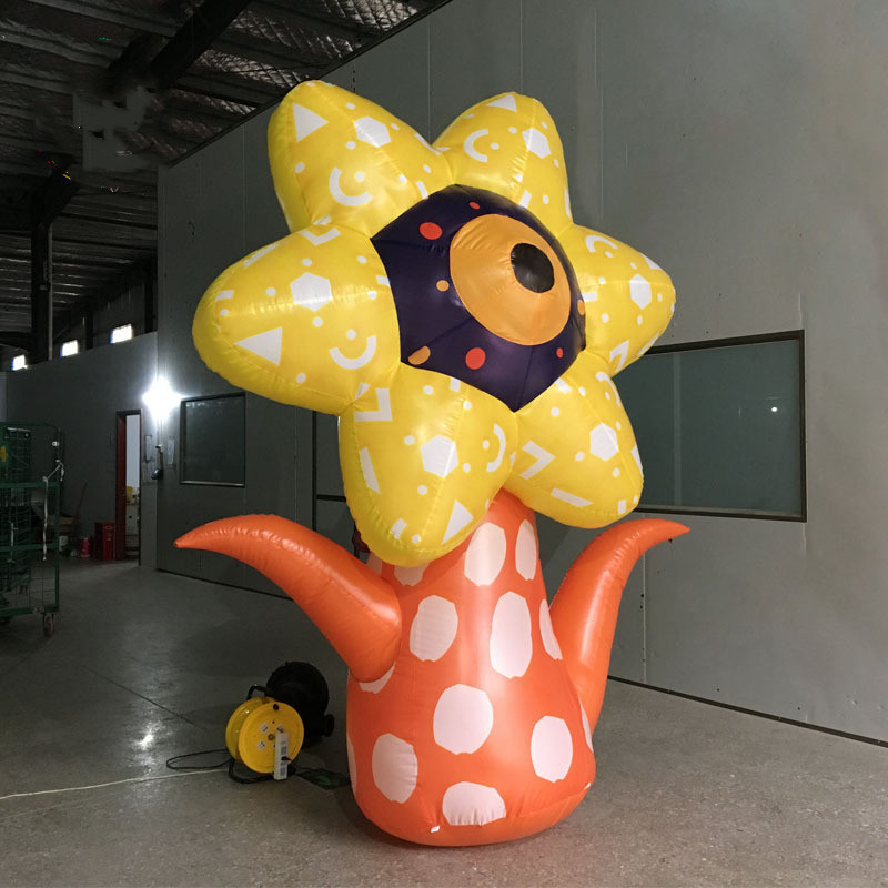 Advertising Decoration Inflatable Plant Flower giant inflatable eyeball flower with led light for event