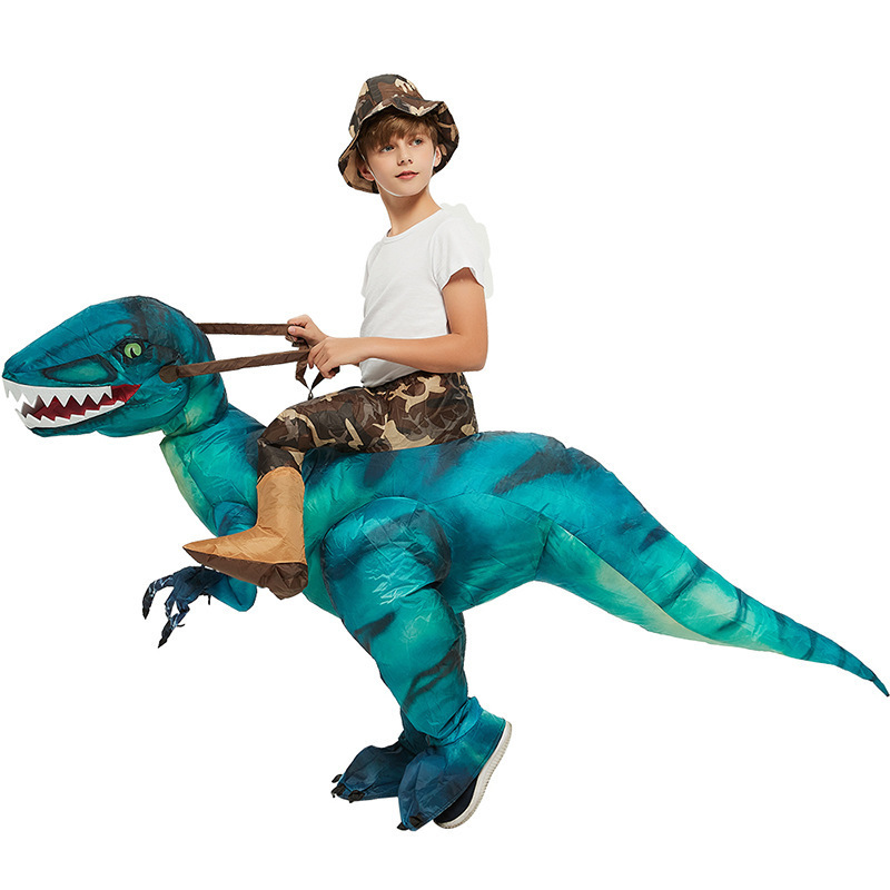 100-160cm Latest Inflatable Ride On Dinosaur Costume For Kids Halloween Cosplay Clothing