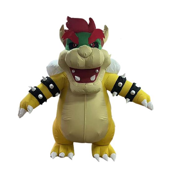 Funny Cartoon Character Walking Mascot Costume Koopa Dragon Inflatable Bowser Turtle Mascot Inflatable Costume For Adult