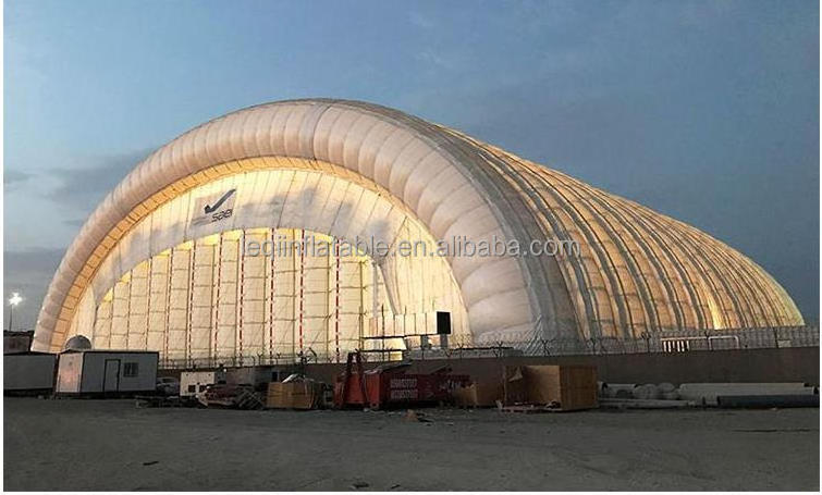 Manufacturer OEM giant inflatable storage aircraft hangar tent for aircraft maintenance