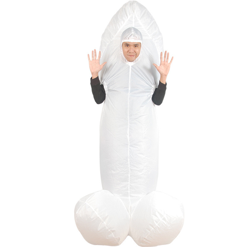 Sexy adult party suit inflatable penis costume blow up funny costume