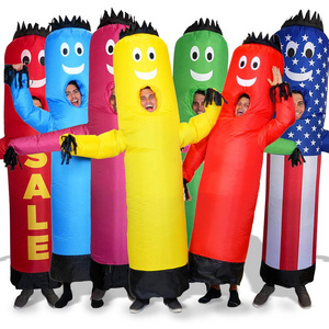 Holiday Funny Costume Inflatable Full Body Air Dancer Costume Inflatable Tube Man Costume Suit  For Halloween