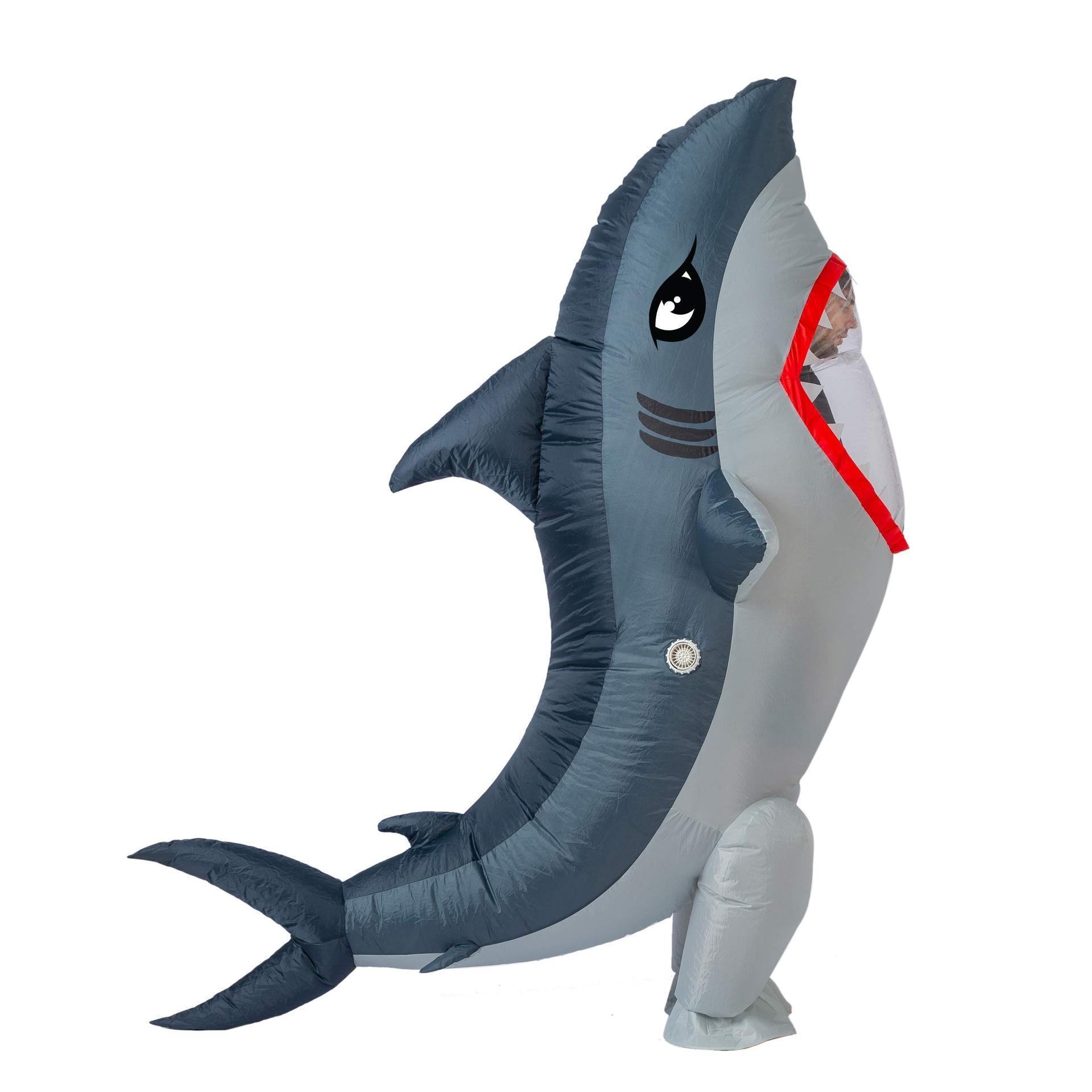 Shark Dress Party Cosplay Mascot Animal Inflatable Costume Adult Size Full Body Inflatable Shark Costume For Outdoor