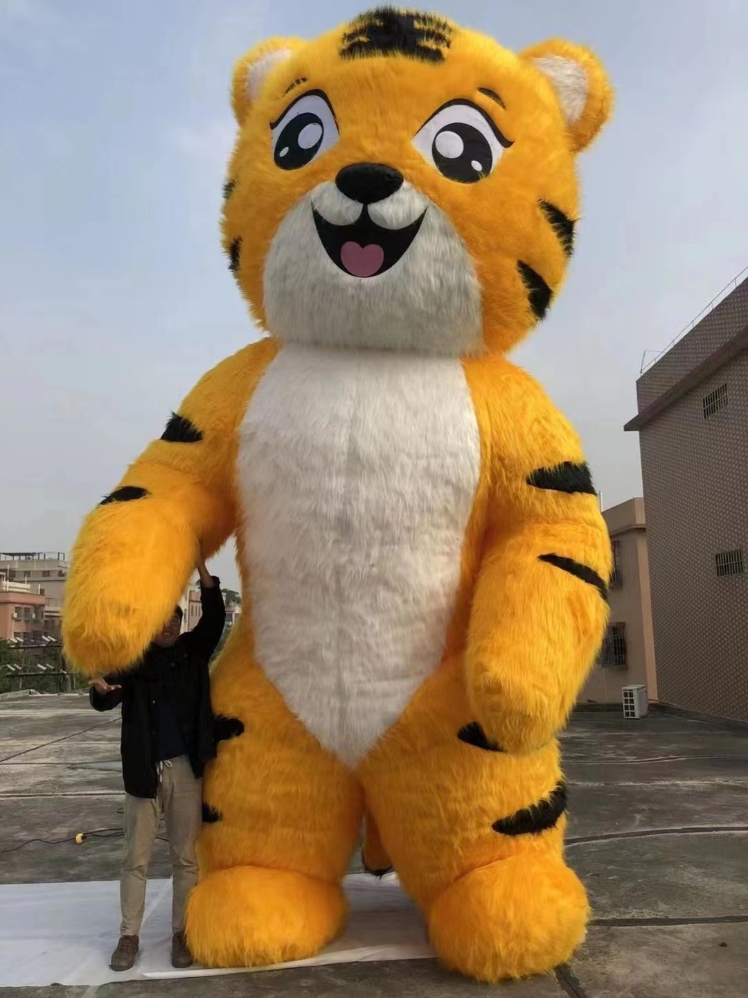 2m/2.6m/3m Inflatable Mascot Costume Adult Walking Inflatable Teddy Bear Panda Lion Tiger Elephant Mascot Costume Mascote