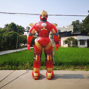 Outdoor Advertising inflatable cartoon character super hero inflatable Iron Man model for event decoration