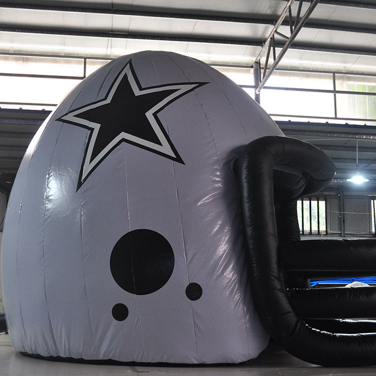 Giant Inflatable Nfl Football Helmets Sports Entrance Tunnel Helmet Tent  For Decoration