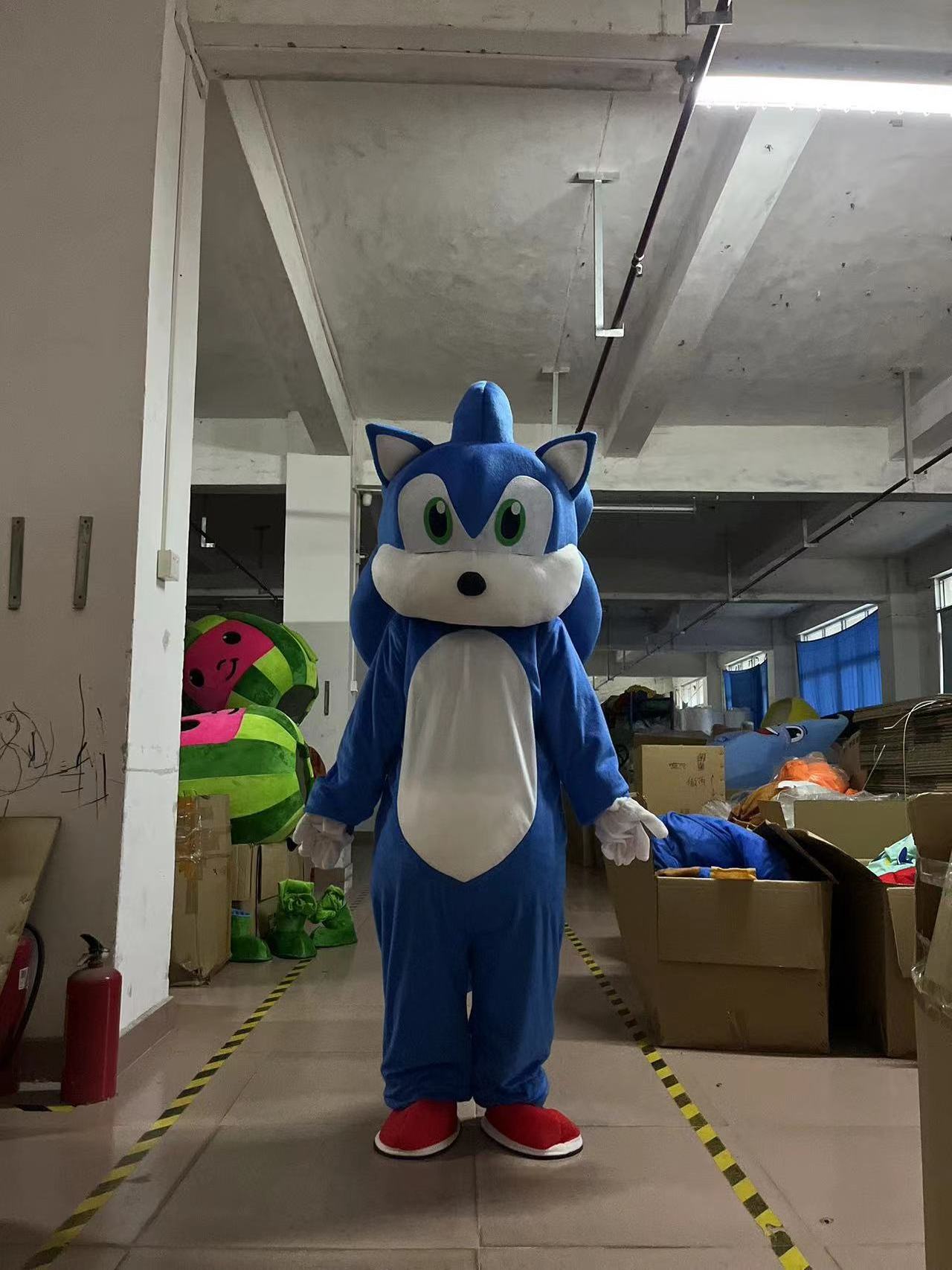 Custom Sonic Mascot Costume For Adults Cartoon Characters Costumes Fancy Dress For Cosplay Party