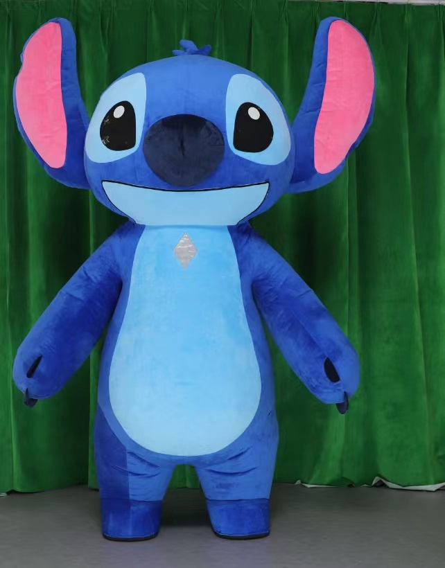 Popular cartoon character inflatable Stitch mascot costume for adult costume