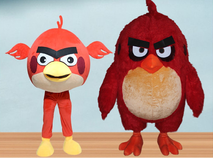 Angry Red Birds 2m / 6.6ft plush moving inflatable bird mascot costume cartoon character for adults