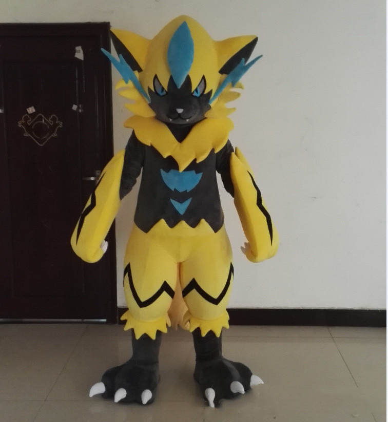 Realistic Zeraora Monster Mascot Costume Cosplay Party Game Dress Advertising Carnival Halloween Xmas Easter Festival For Adult