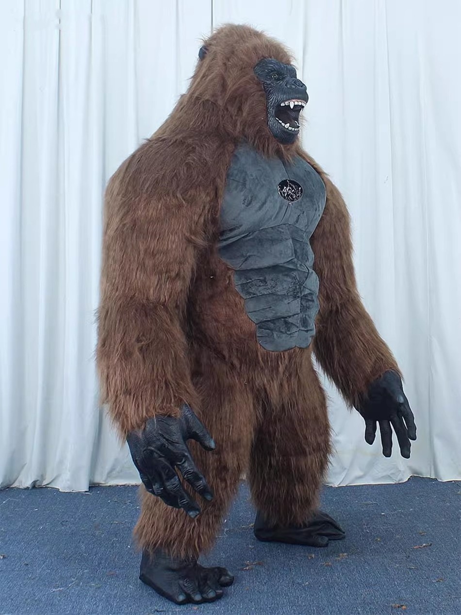 Running Fun Ape inflatable gorilla mascot costume cartoon character cosplay king kong mascot costume for adult