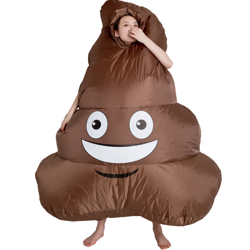 Amazon Hot Selling Unisex Adults Funny Halloween Party Holiday Walking Mascot Inflatable Poop Costume With Factory Price