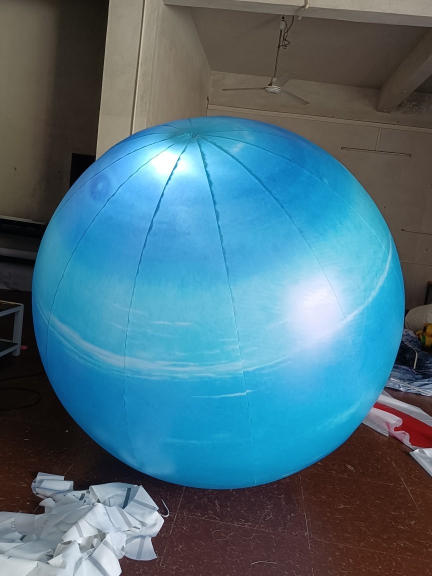 Large led inflatable hanging Neptune custom giant inflatable planets Uranus for decoration