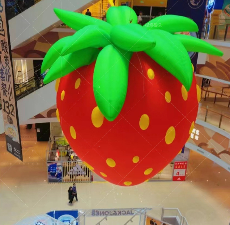 Outdoor Festival Advertising 2m Giant Inflatable Strawberry,Giant Strawberry Model,Advertising Strawberry For Hanging