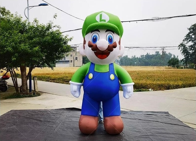 Popular Cartoon Character inflatable super mario / luigi  cartoon model for event decoration