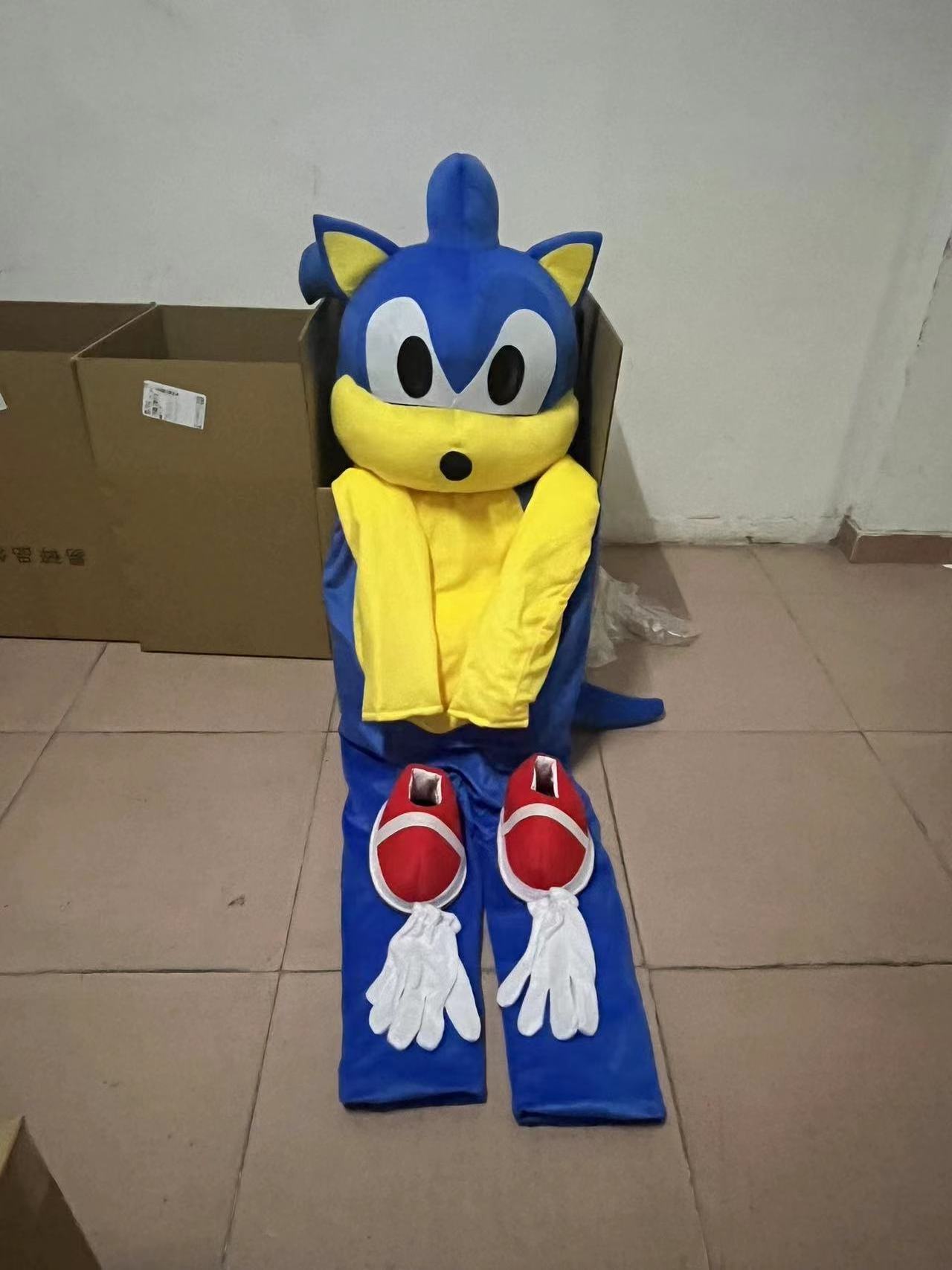 Popular Party Cosplay Sonic Mascot Costume Cartoon Character Hedgehog Suit For Adults