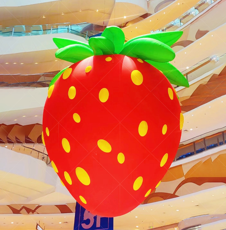 Outdoor Festival Advertising 2m Giant Inflatable Strawberry,Giant Strawberry Model,Advertising Strawberry For Hanging