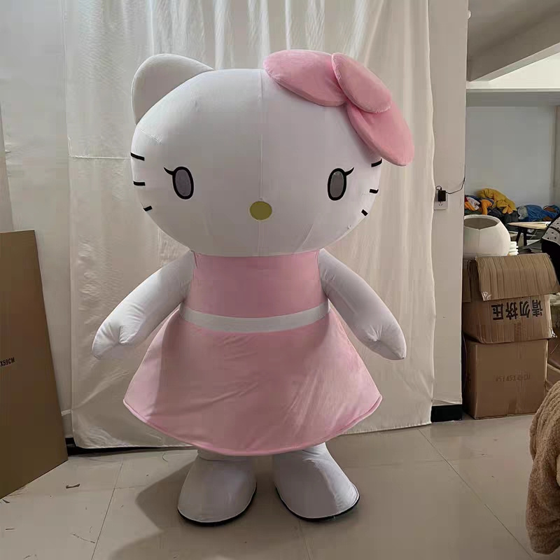 Funny Cartoon Character Custom Adult Size Mascot Character Plush Cartoon Hello Kitty Mascot Costume For Sale