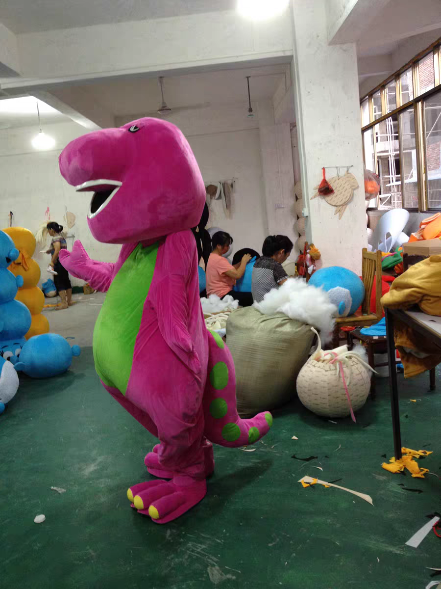 Funny Adult Barney Costume Rental For Adults Plush The Dinosaur Mascot Costume For Hallodays Cosplay