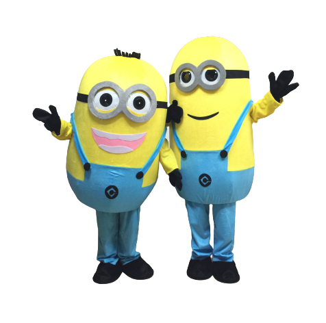 Popular Funtoys Walking Mascot Costume Cartoon Character Minions Mascot Costume For Adults