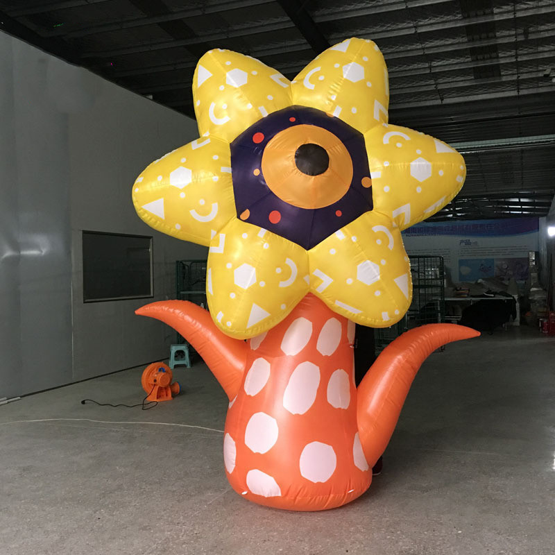 Advertising Decoration Inflatable Plant Flower giant inflatable eyeball flower with led light for event