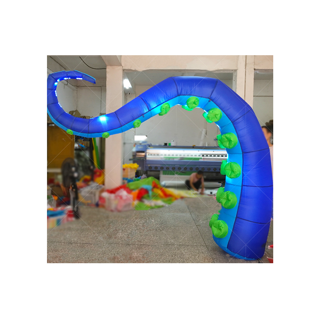 Building Decoration 3m High Giant Inflatable Octopus Tentacle Led Lighting Octopus Model Blow Up Squid For Decoration