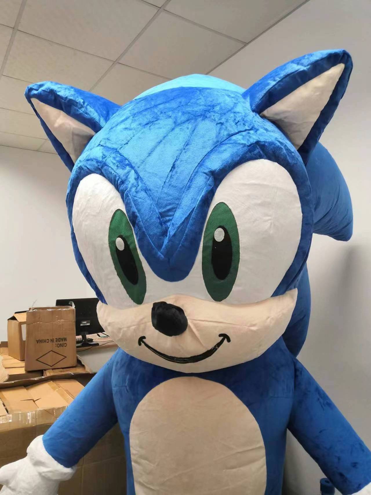 2m 2.6m Hot Sale Cartoon Sonic Mascot Costume Plush Inflatable Hedgehog Costume Cosplay Suit For Sale