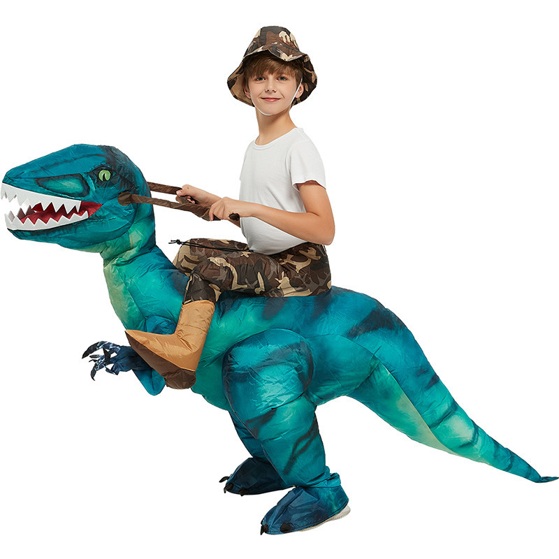 100-160cm Latest Inflatable Ride On Dinosaur Costume For Kids Halloween Cosplay Clothing