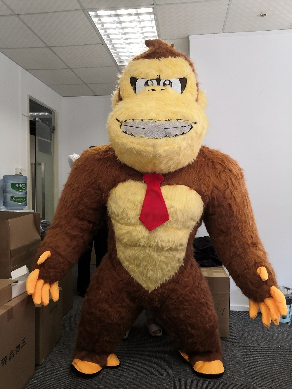 Running Funny plush monkey costumes inflatable gorilla mascot costume cartoon character monkey cosplay for adults