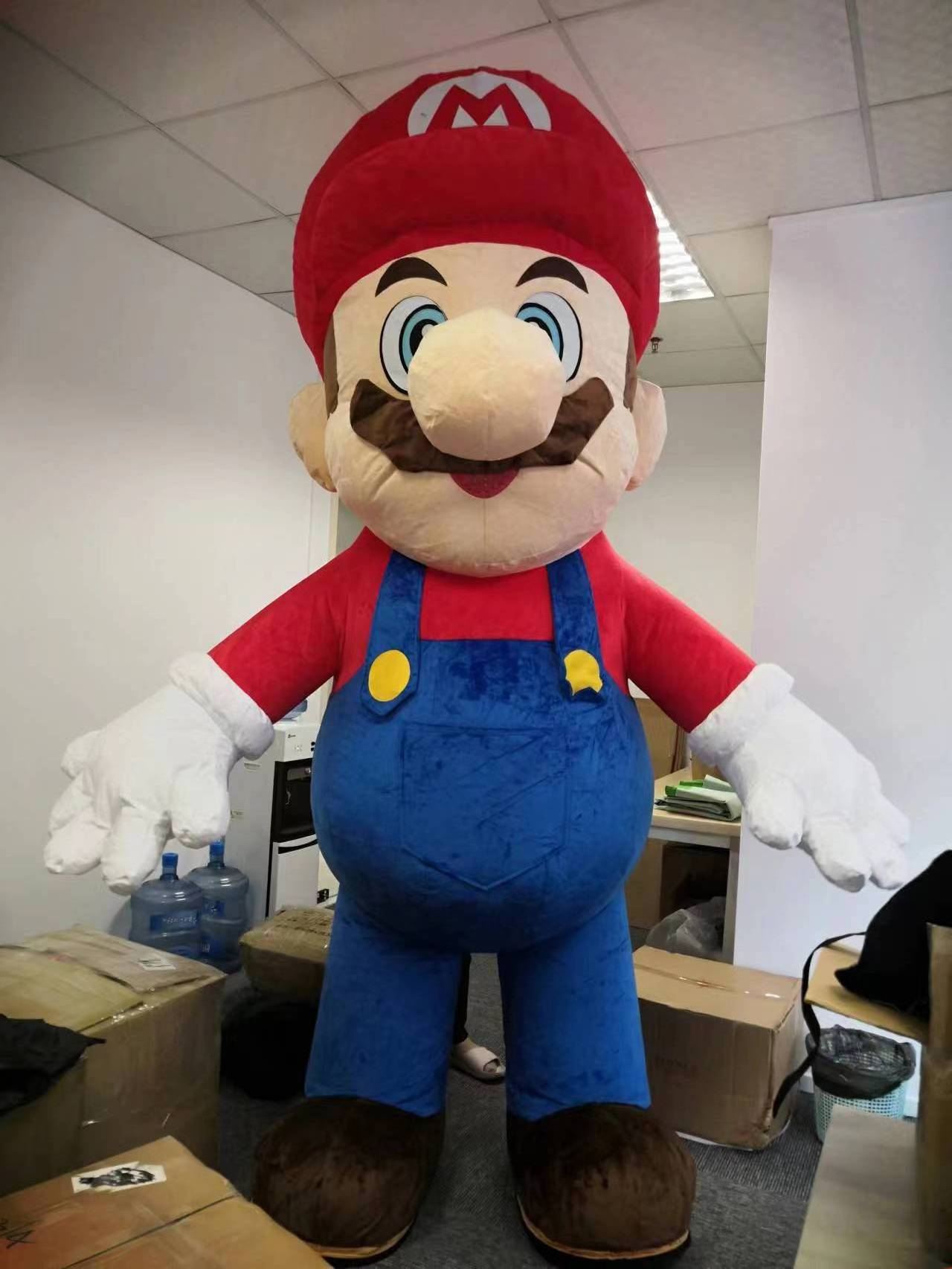 Halloween Fun Cartoon Character Mascot Costume 2m Inflatable Super Mario Mascot Costume for Display Mascot Costumes for Adult