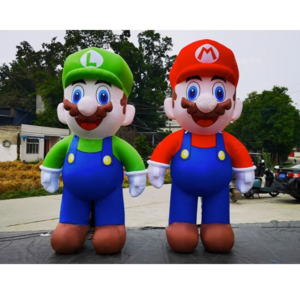 Popular Cartoon Character inflatable super mario / luigi  cartoon model for event decoration