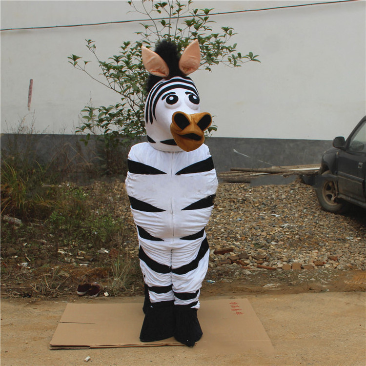 Wholesale 2 Person Horse Zebra Animal Cartoon Mascot Costume For Adult