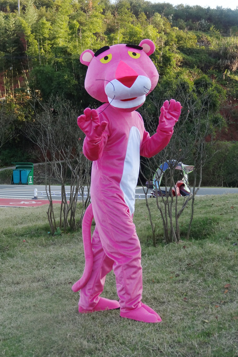 Customized The Popular Pink Panther Animal Cartoon Tiger Mascot Costume For Carnival Parade